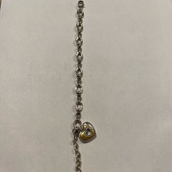 Brighton silver and‎ gold Love heart charm bracelet - Picture 5 of 6